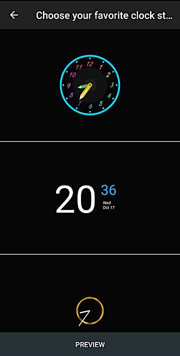 choose aod clock theme