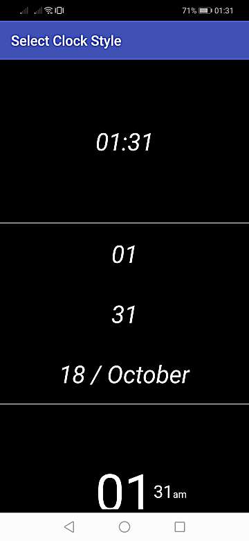 aod apps clock styles