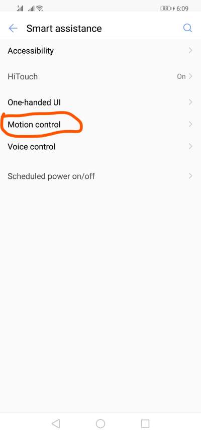 motion settings