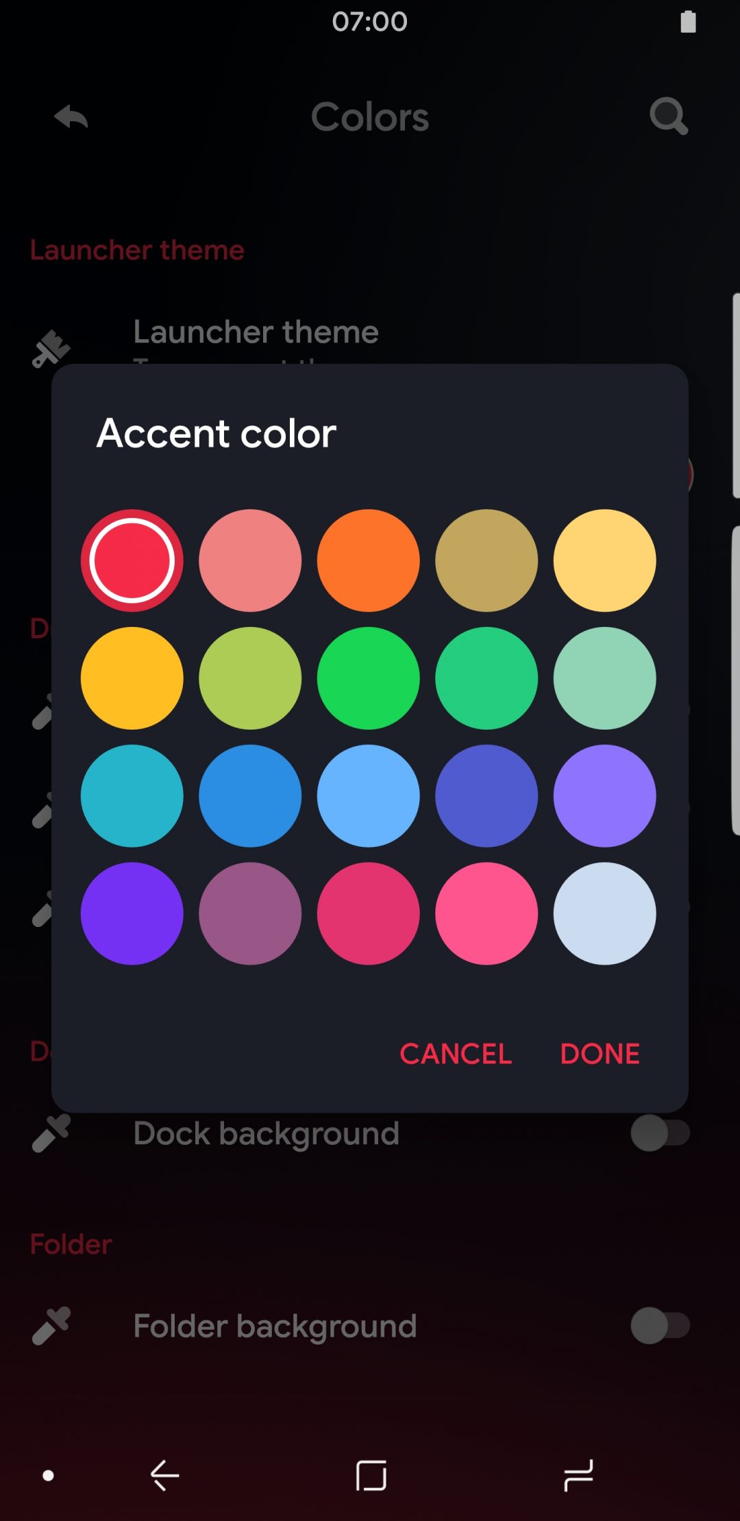 Hyperion Launcher Accent Colors