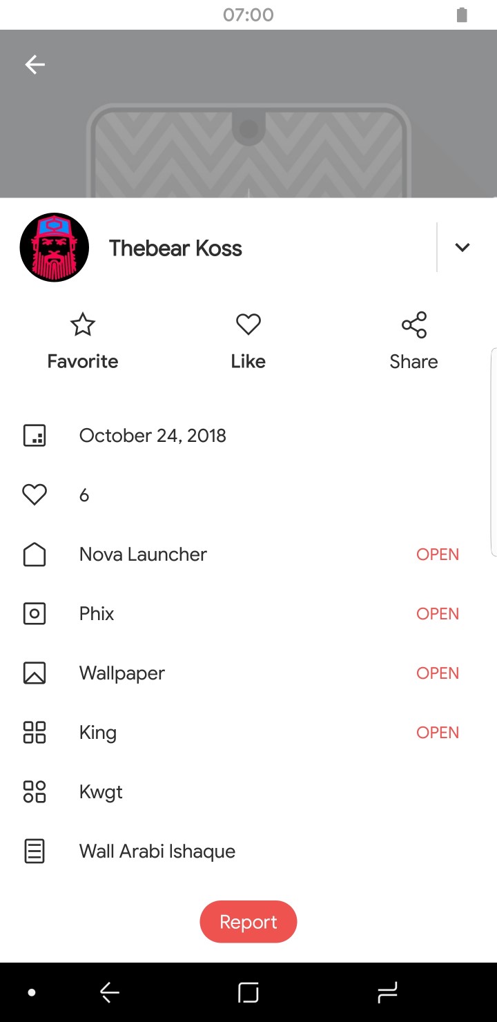 Creative App Homescreen Details