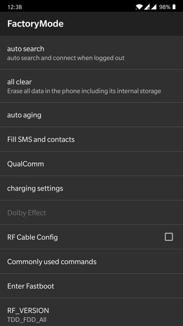 factory mode