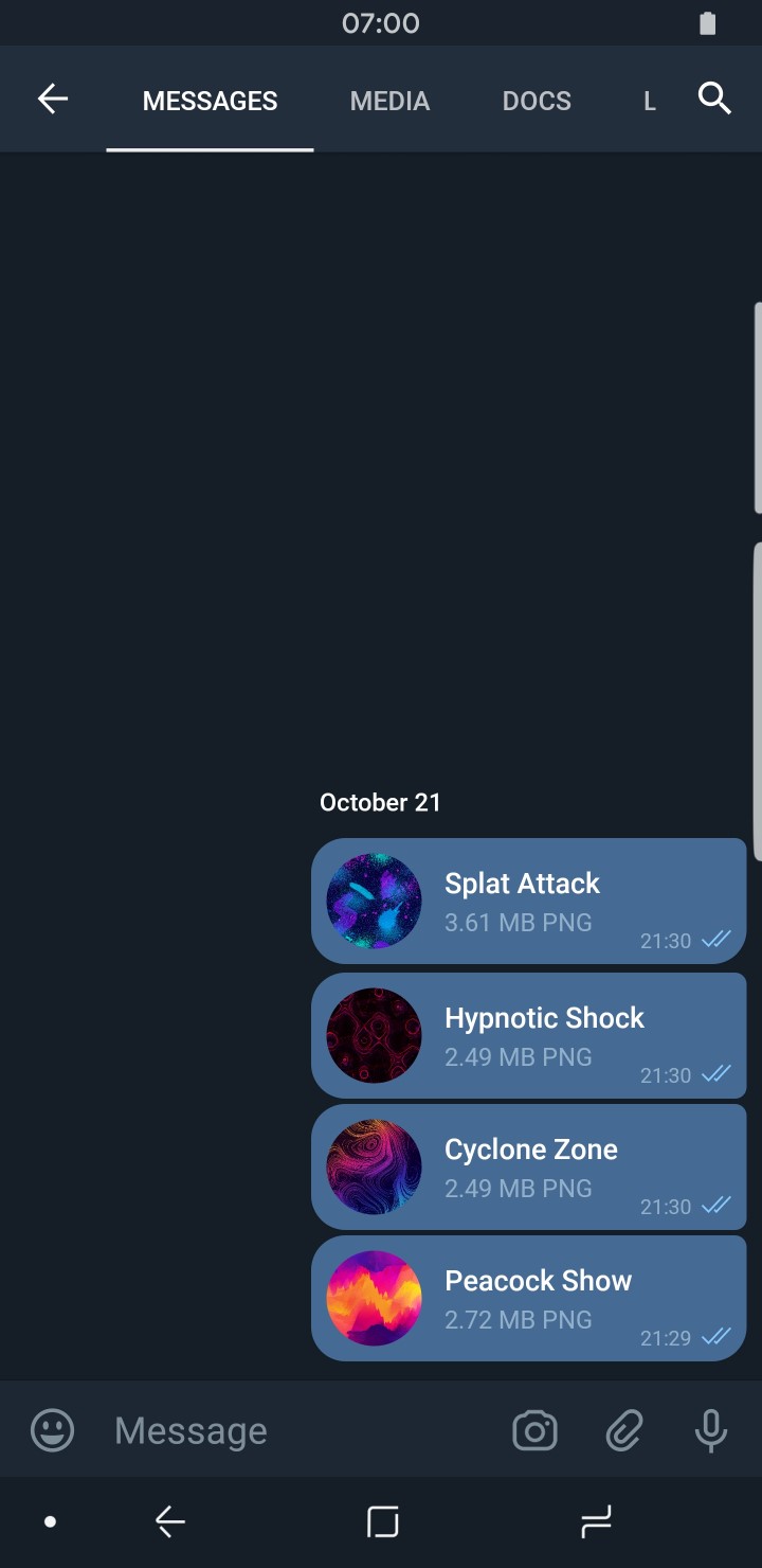 Telegram Cloud Chat Image as File