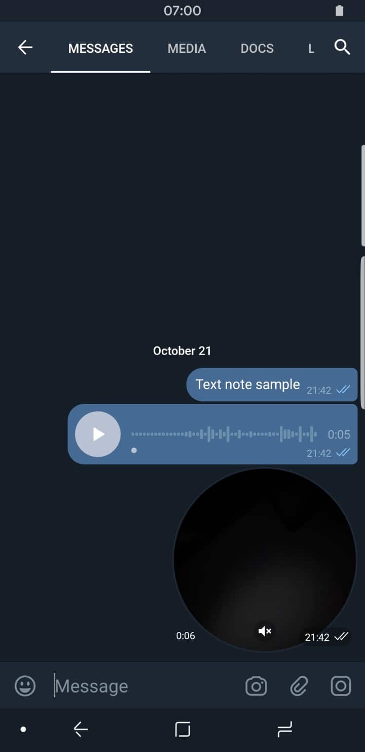 Telegram Cloud Chat Notes