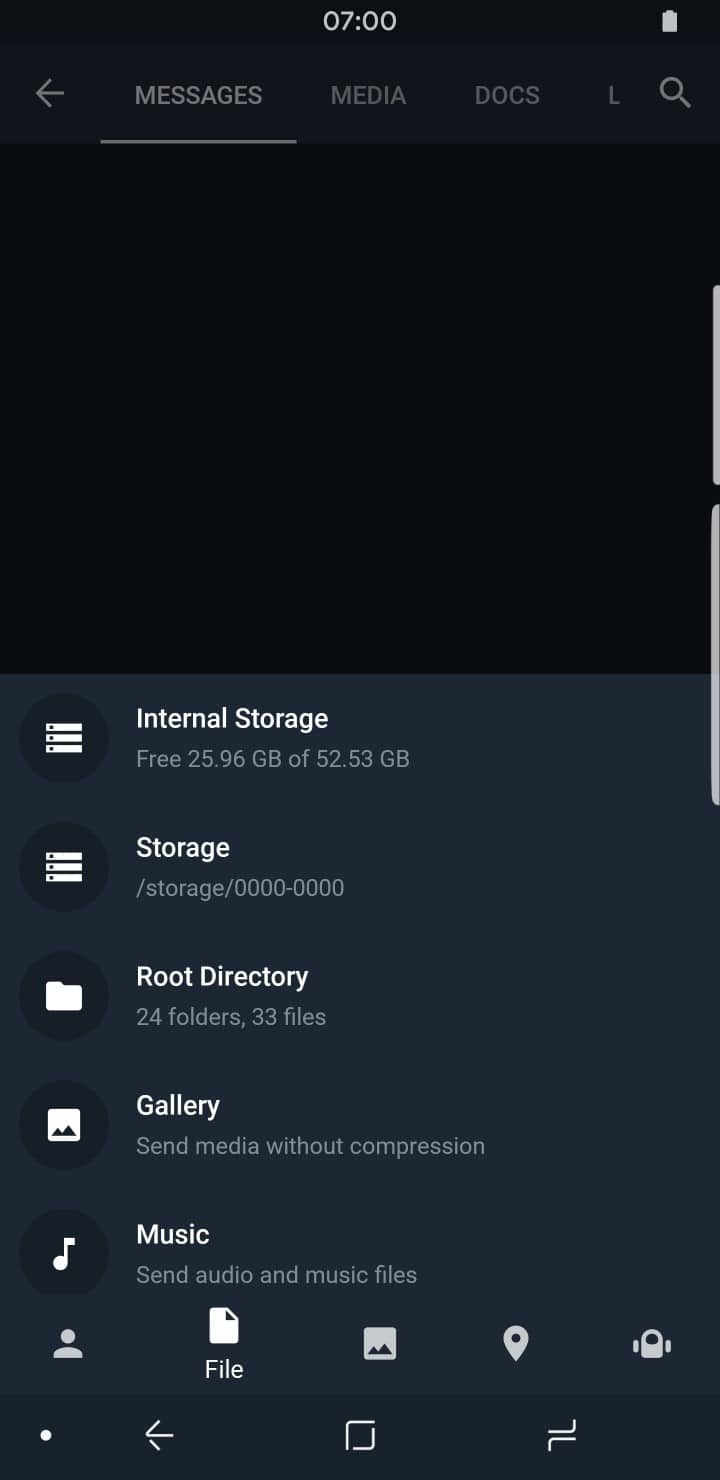 Telegram Cloud File Attachment