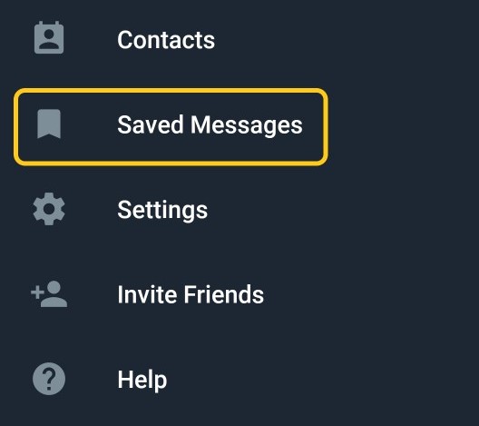 Telegram Cloud Side Drawer