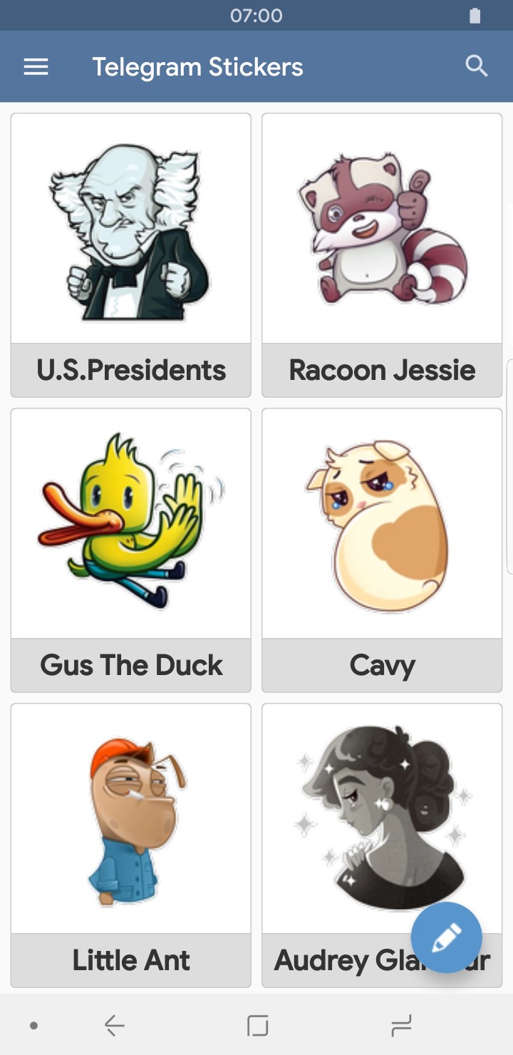 Telegram Features Stickers App Home
