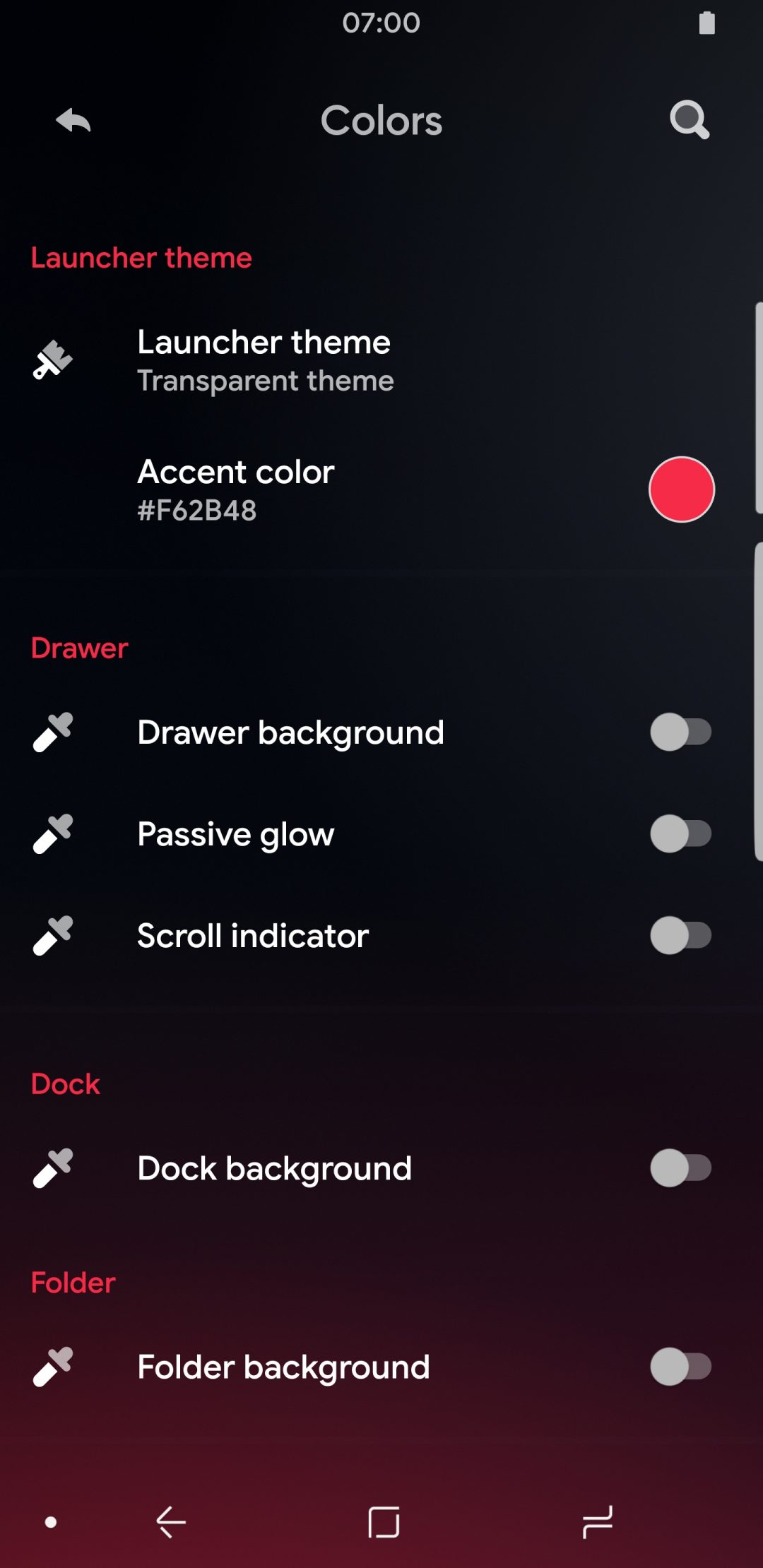 Color options