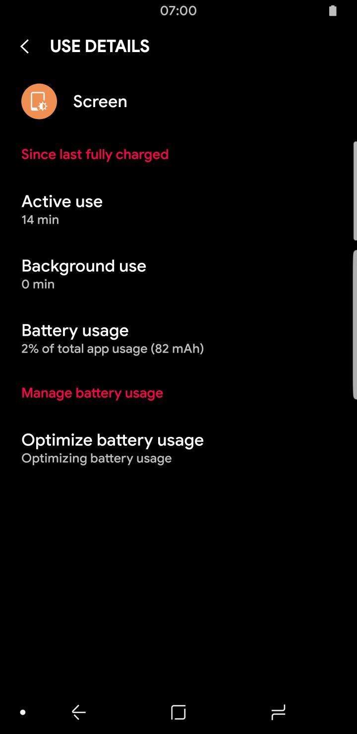 Dark Theme Battery Display