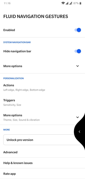 Fluid Navigation Gestures