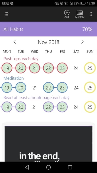 HabitBull tracking app