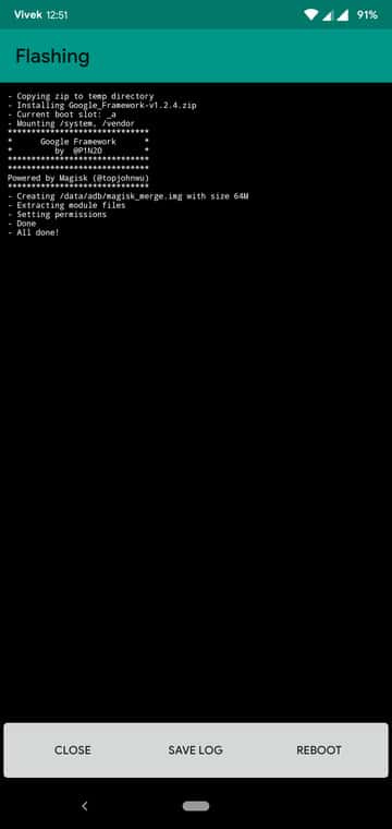 google framework magisk module
