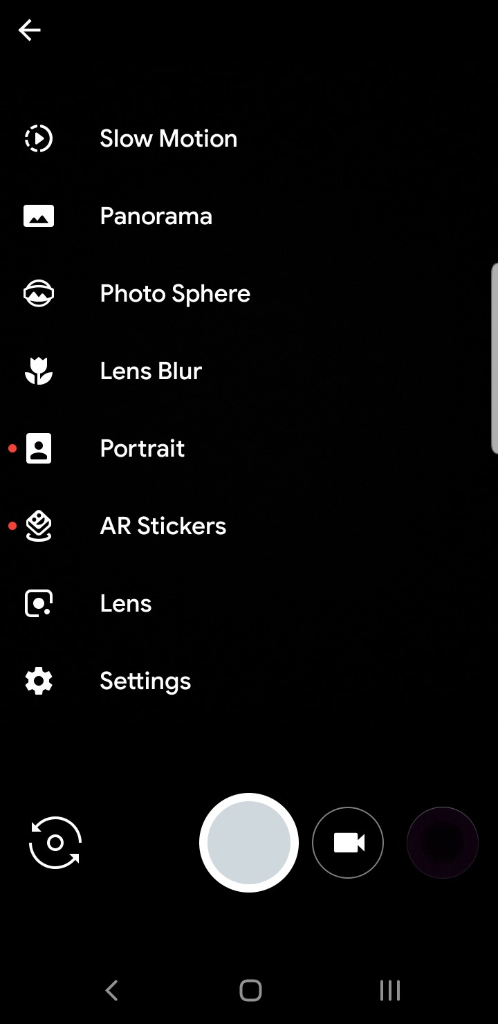 Google Camera on S9 Exynos Modes