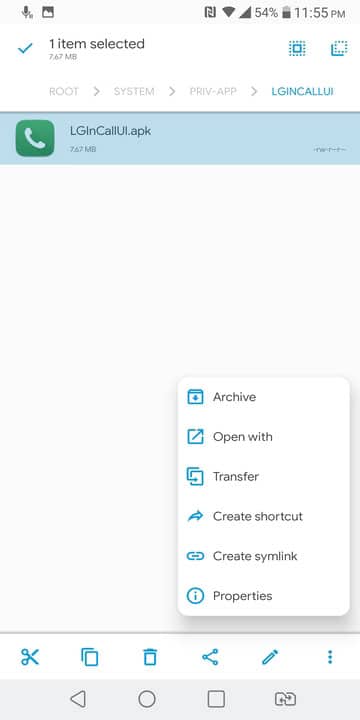 file explorer file list