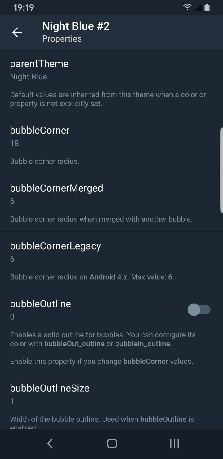 Telegram Theme Creator Options