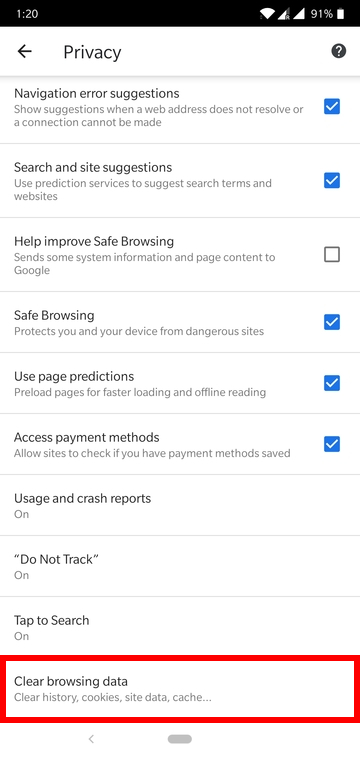 How to Clear Cache and Browser Data in Google Chrome for Android