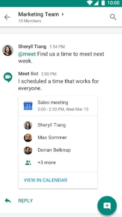 Google Hangouts Chat screenshot 1