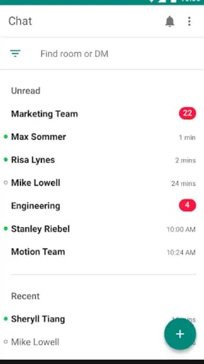 Google Hangouts Chat screenshot 2