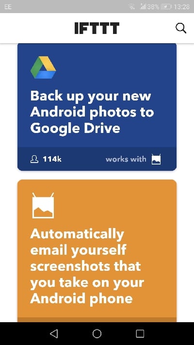IFTT android app