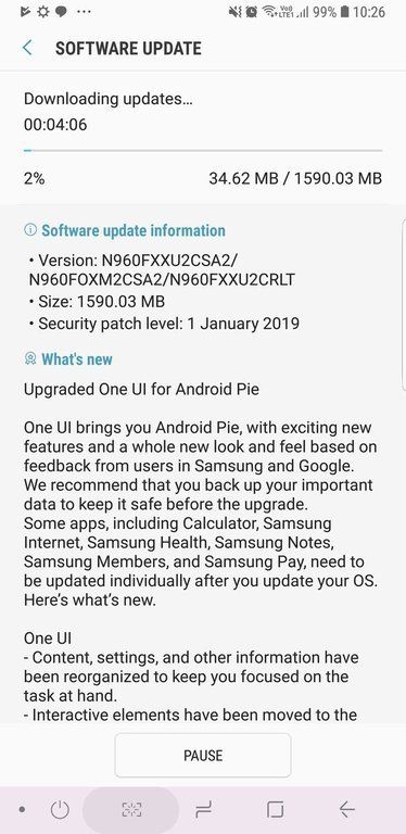 Install Android Pie Based OneUI Update on Galaxy Note 9 (Exynos)