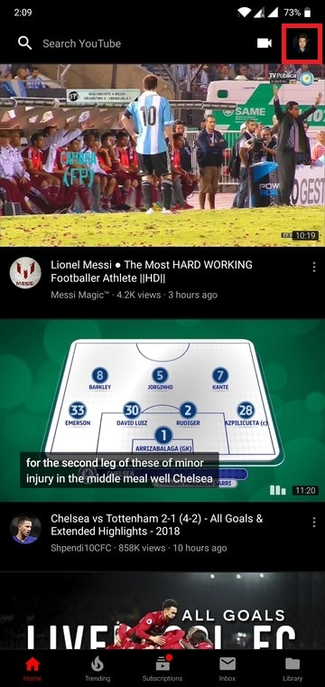 youtube swipe gestures