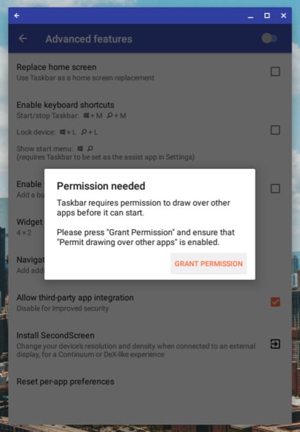 Taskbar Android App