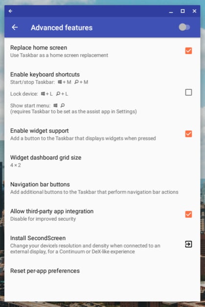 Taskbar Android App