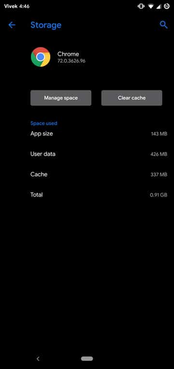 Chrome App size