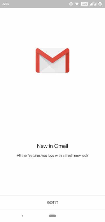 Gmail update for Android