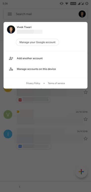 Gmail Update Accounts
