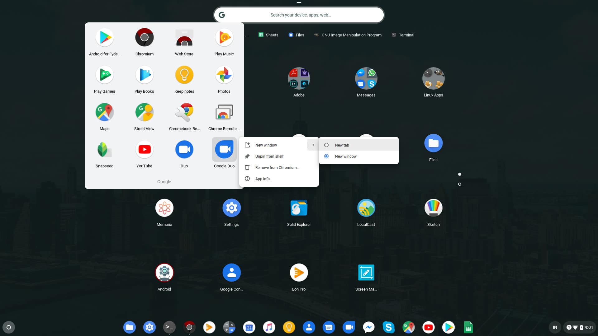 Launch Duo desktop