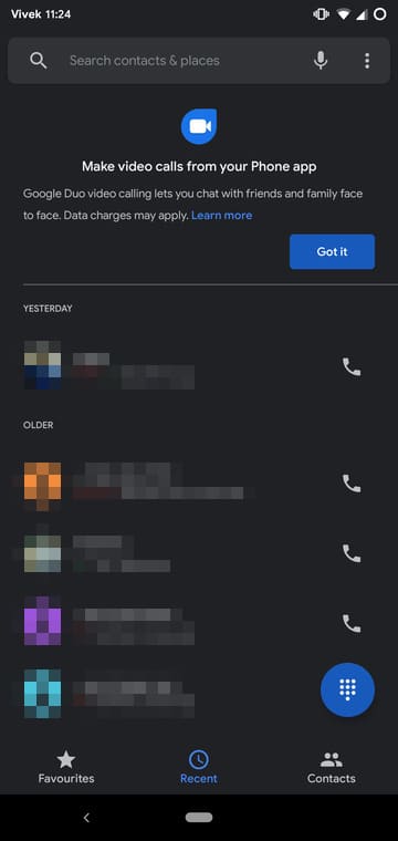Access call history