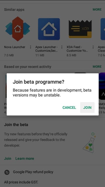 SystemUI Tuner Join beta program