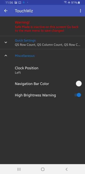 move status bar clock to right