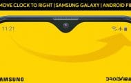 move status bar clock on samsung