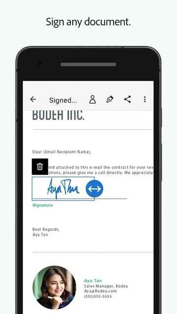 Adobe Fill & Sign document