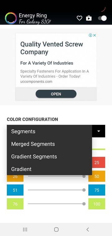 Color configuration