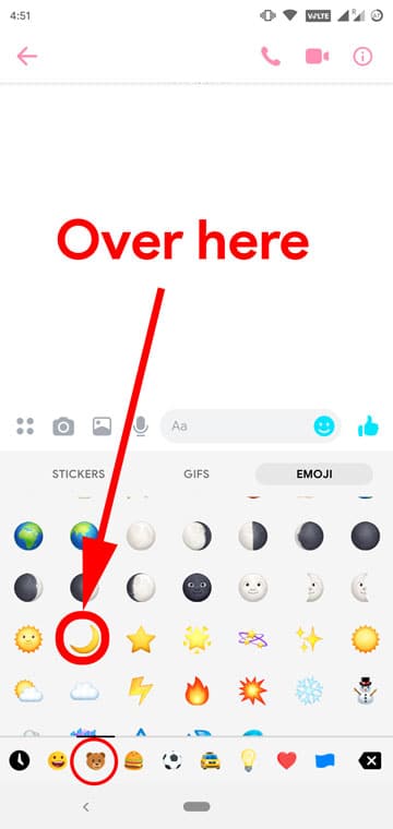 crescent moon emoji