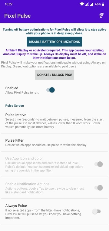 Pixel Pulse notification access granted
