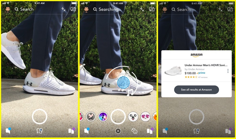 Amazon Powered Snapchat Camera