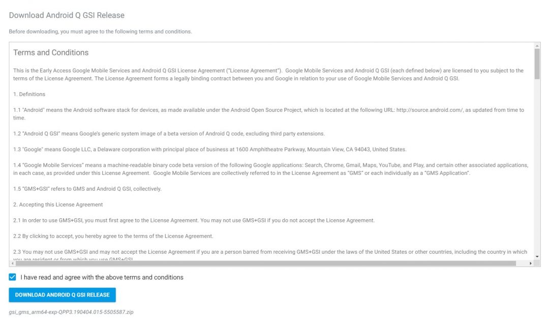 Android Q GSI release