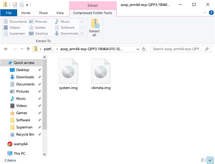 system and vendor image