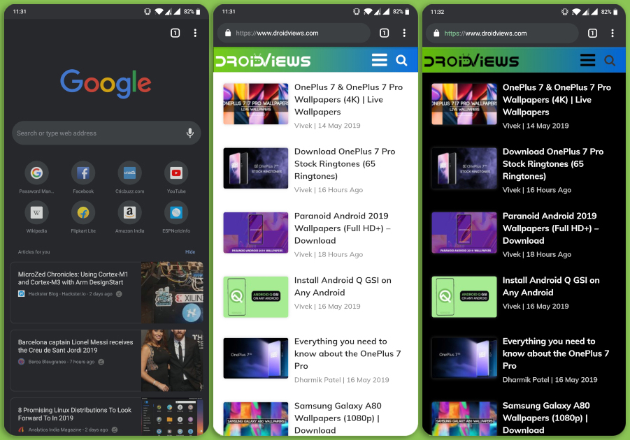 chrome browser dark mode