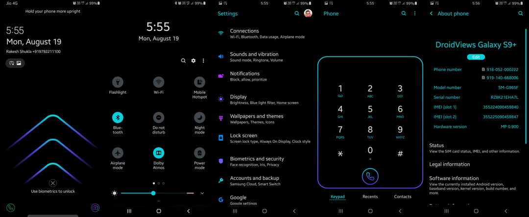 black onix samsung dark theme