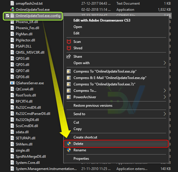 nokia online update tool exe config file