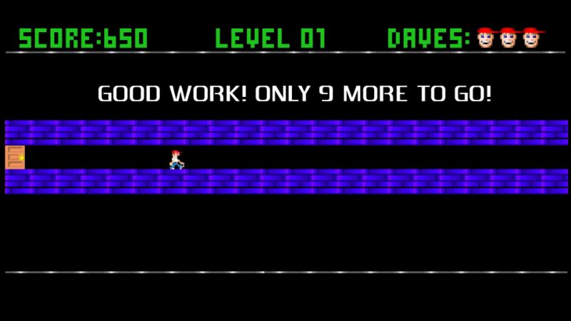 Dangerous Dave level completed