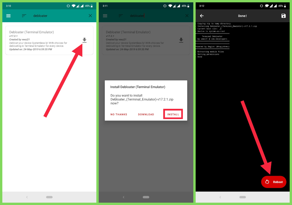 Debloater Magisk module