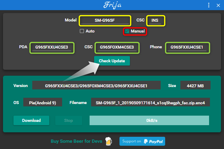 frija manual mode samsung firmware download