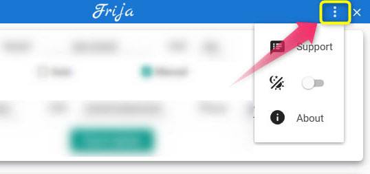 frija options menu