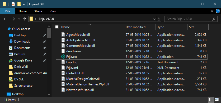 Friza firmware tool files